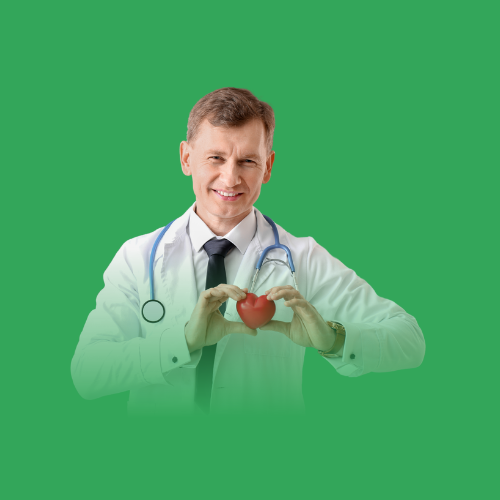 Médico com estetoscópio